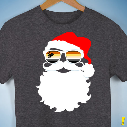 Santa’s Gay Bear Pride Flag Shades Premium Unisex T-Shirt - Dark Grey Heather